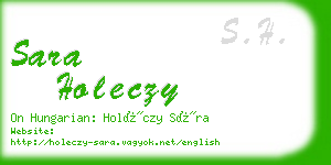 sara holeczy business card